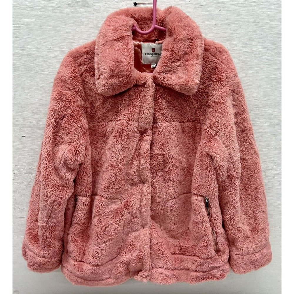 Urban Republic Soft Faux Fur Woman's Coat Jacket Teddy Coat SZ. M - VG